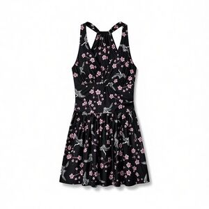 Women’s Swimsuit Top Asian Print Skirted Swim Dress